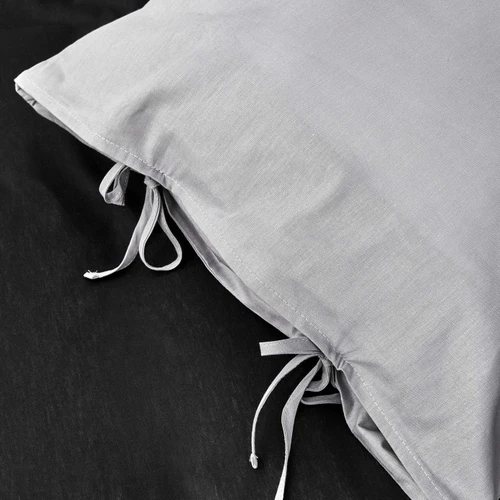 Karaca Home Basic Siyah- Koyu Gri Çift Taraflı Çift Kişilik Nevresim Takımı