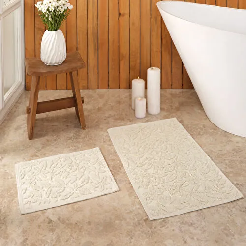 Karaca Home Kelly Flower Krem Paspas Set