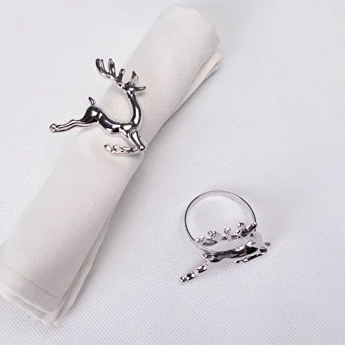Karaca Home Deer Silver 2'li Peçete Yüzüğü