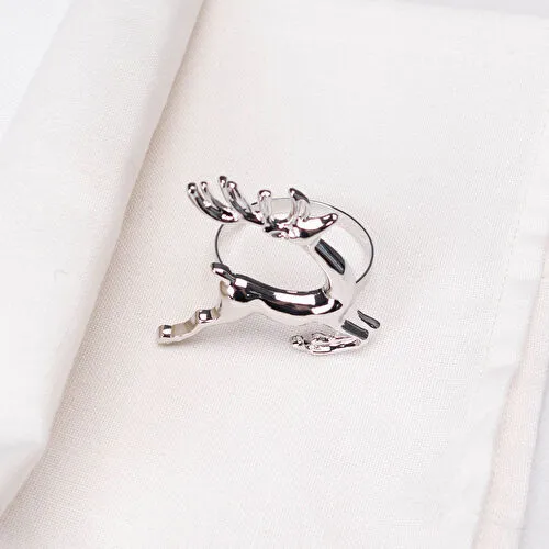 Karaca Home Deer Silver 2'li Peçete Yüzüğü