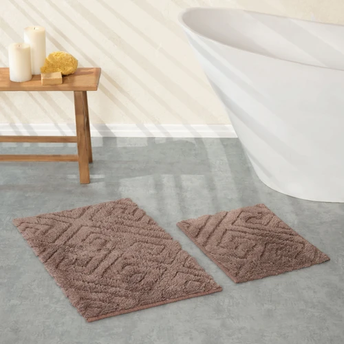 Karaca Home Elite Kahve Paspas Set 50x80 cm 50x40 cm