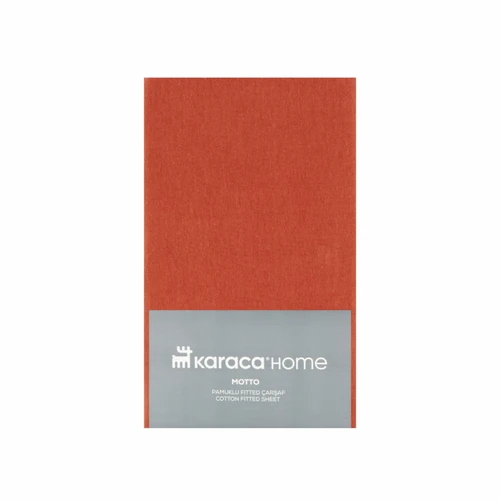 Karaca Home Motto Penye Fitted Çift Kişilik Çarşaf 160x200+30 cm Orange 