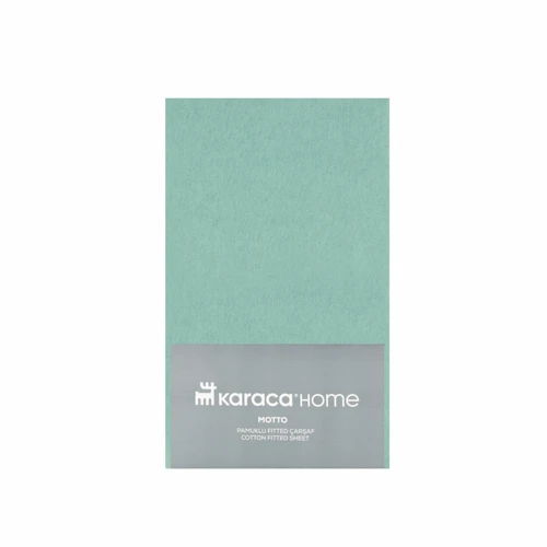 Karaca Home Motto Penye Fitted Çift Kişilik Çarşaf 160x200+30 cm Yeşil
