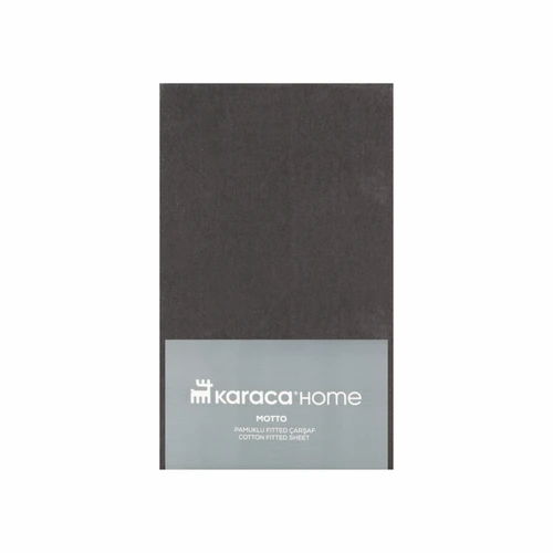 Karaca Home Motto Penye Tek Kişilik Fitted Çarşaf 100x200+30 cm Antrasit