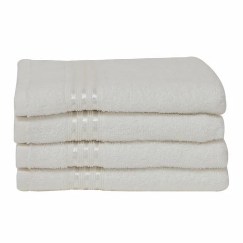Karaca Home Stripe 4 'lü Yüz Havlusu Seti 50x90 cm Offwhite
