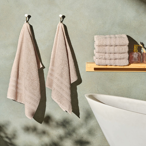 Karaca Home Road %100 Pamuk 6'lı Yüz Havlusu Seti 50x90 cm Bej 