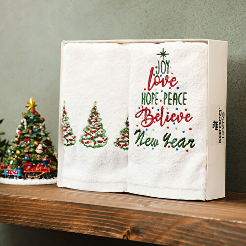 Karaca Home New Year %100 Pamuk 2'li Yüz Havlusu Seti Karaca Home New Year %100 Pamuk 2'li Yüz Havlusu Seti
