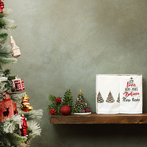 Karaca Home New Year %100 Pamuk 2'li Yüz Havlusu Seti Karaca Home New Year %100 Pamuk 2'li Yüz Havlusu Seti