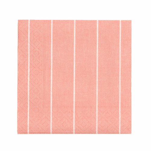 Karaca Home Pink Striped Kağıt Peçete 20'li 24x24 cm 