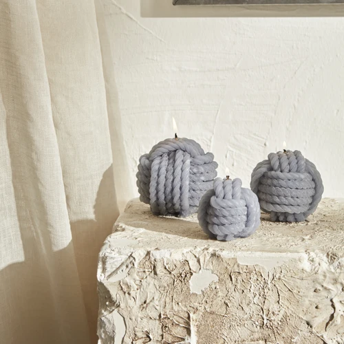 Karaca Home Rope Mum 8 cm Gri