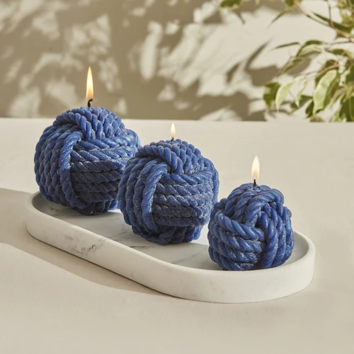 Karaca Home Rope Mum 8 cm Lacivert