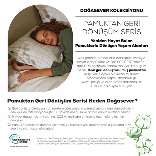 Karaca Home Doğasever Geo Pamuktan Dönüşüm Çift Kişilik Nevresim Takımı Bej