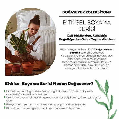 Karaca Home Doğasever Doğadan Renkler Çift Kişilik Nevresim Takımı Sarı