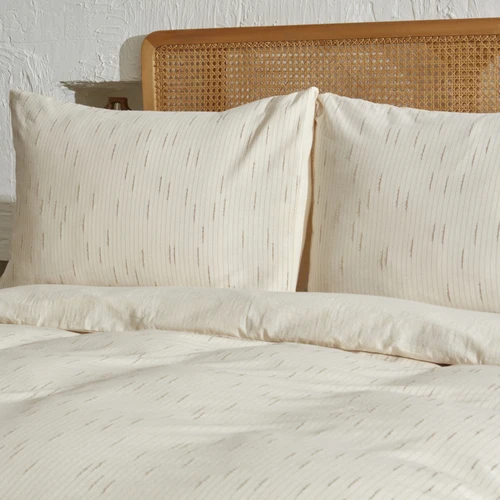 Karaca Home Lotus %100 Pamuk Tek Kişilik Nevresim Takımı Bej