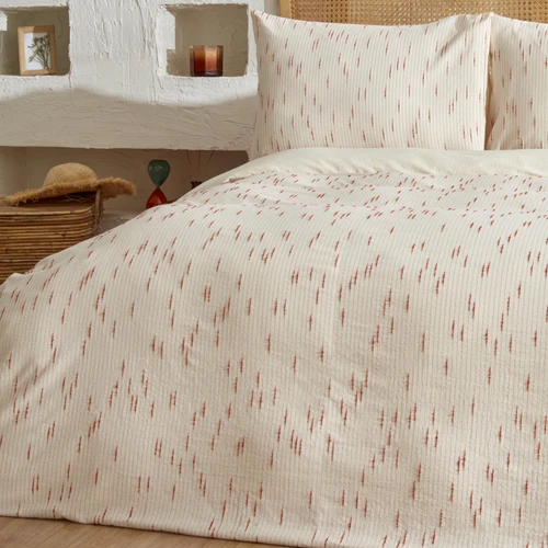 Karaca Home Lotus %100 Pamuk Çift Kişilik Nevresim Takımı Terracota