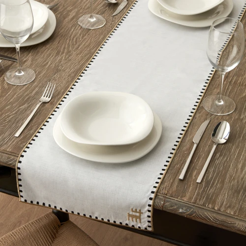 Karaca Home 50. Yıl Runner Beyaz Gold