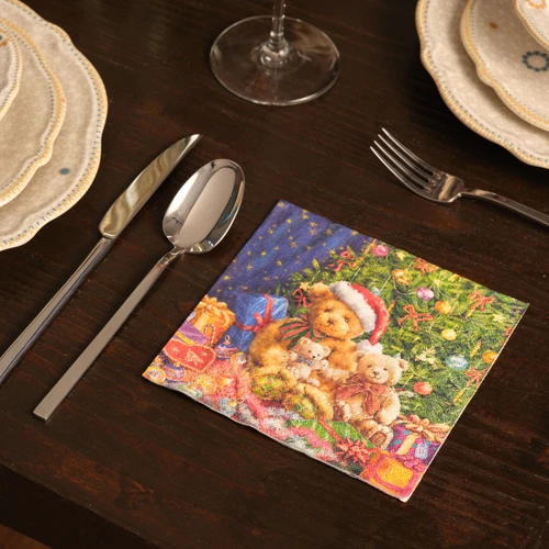 Karaca Home New Year Mas Bears Kağıt Peçete 