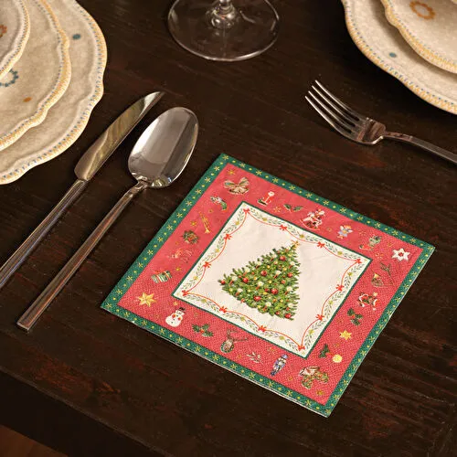 Karaca Home New Year Evergreen Red 20'li Kağıt Peçete