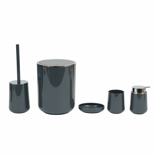 Karaca Home Pretti 5 li Banyo Seti Antrasit