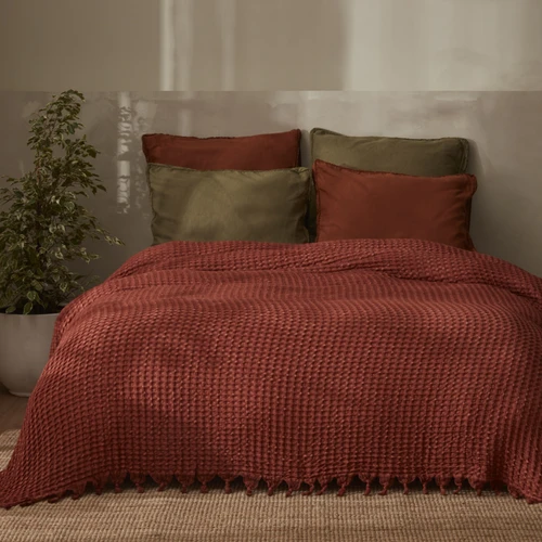 Karaca Home Casey  Çift Kişilik Waffle Pike 200x230 cm Terracota
