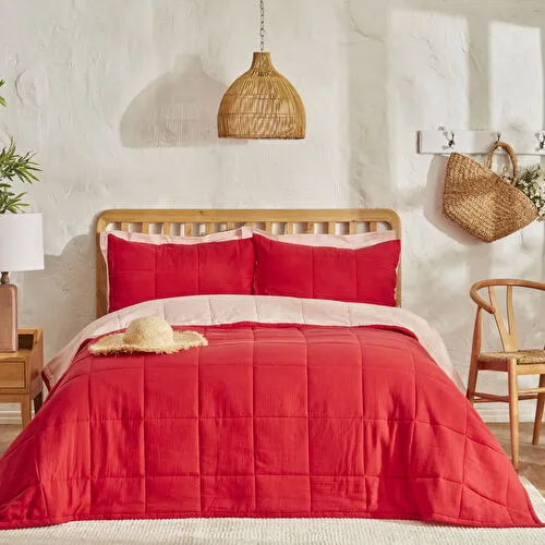 Karaca Home Barny Çift Kişilik Müslin Summer Comfort Kırmızı