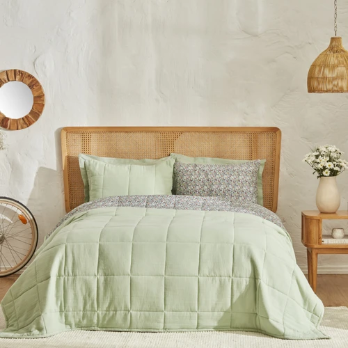 Karaca Home Anna Tek Kişilik Müslin Summer Comfort Yeşil