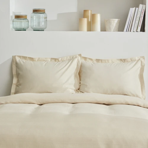 Karaca Home Aurora %100 Pamuk Kopenakili Çift Kişilik Pike Takımı Krem