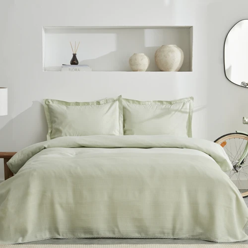 Karaca Home Aurora %100 Pamuk Kopenakili Tek Kişilik Pike Takımı Mint