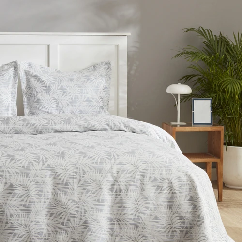 Karaca Home Plant Çift Kişilik Yatak Örtüsü Mavi