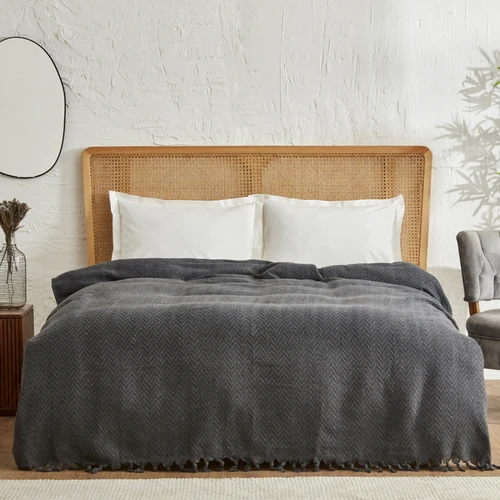Karaca Home Fancy Çift Kişilik Yatak Örtüsü Gri