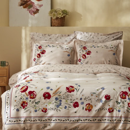 Karaca Home Arina %100 Pamuk Çift Kişilik Nevresim Takımı Beyaz
