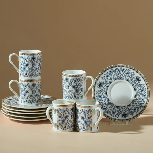 Karaca New Delft Blue 6 Kişilik Kahve Fincan Takımı 100 ml