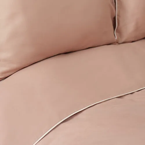 Karaca Home Lori Pudra Offwhite Biyeli %100 Pamuk Saten Çift Kişilik Nevresim Takımı