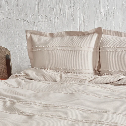 Karaca Home Hazel Çift Kişilik Yatak Örtüsü Takımı Taş