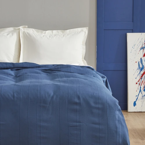 Karaca Home Sofie Çift Kişilik Pike Indigo