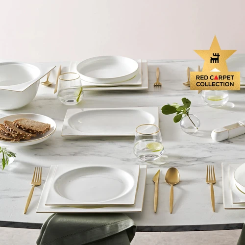 Karaca Red Carpet Collection Fine Pearl Extra Nish 62 Parça 12 Kişilik Yemek Takımı Gold