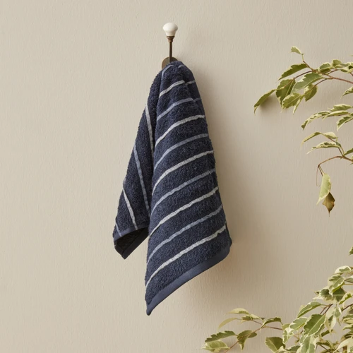 Karaca Home Denim Blue Striped  %100 Pamuk El Havlusu 30x50 cm Lacivert