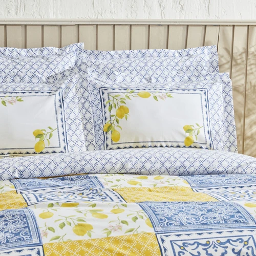 Karaca Home Addie %100 Pamuk Çift Kişilik Nevresim Takımı Sarı
