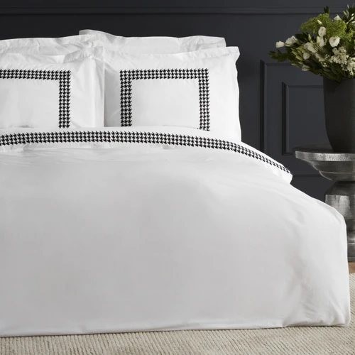 Karaca Home White Collection Juanita 80 Tel %100 Pamuk Çift Kişilik Percale Nevresim Takımı Nakışlı Beyaz