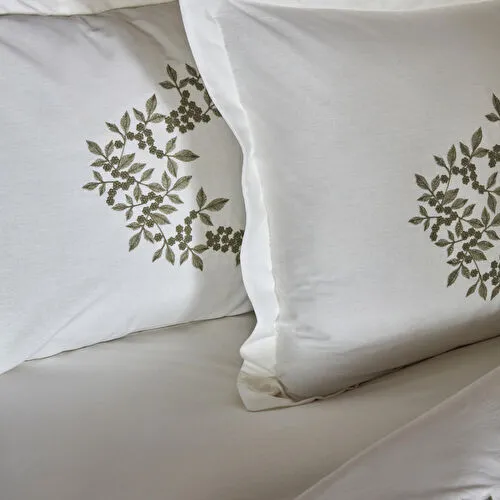 Karaca Home Casandra %100 Pamuk Çift Kişilik Nakışlı Nevresim Takımı Ekru