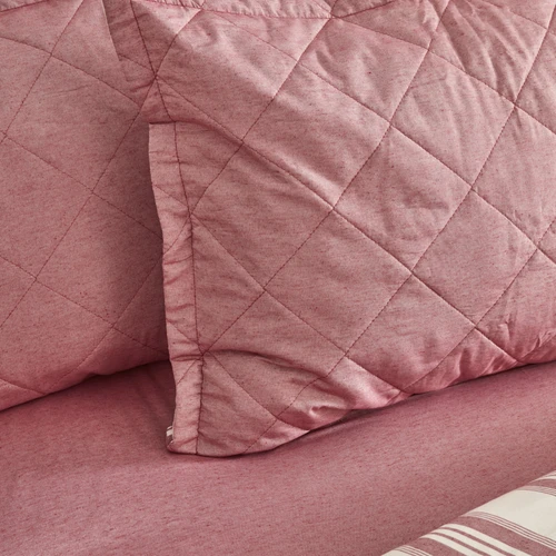 Karaca Home Dora Bordo İpliği Boyalı Kapitoneli Çift Kişilik Dört Mevsim Nevresim Takımı Complete Set