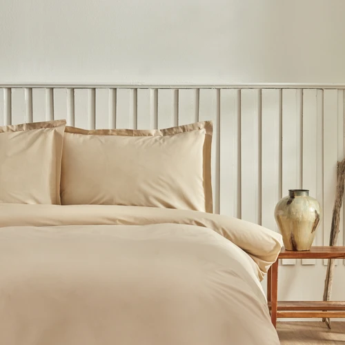 Karaca Home Cool Touch Stripe Çift Kişilik Nevresim Takımı Bej