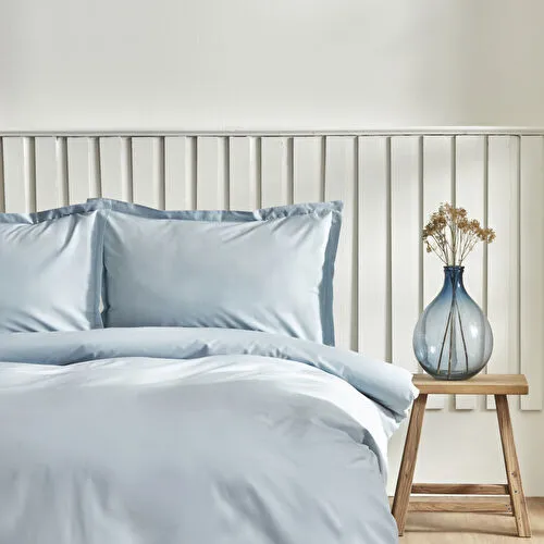 Karaca Home Cool Touch Stripe Çift Kişilik Nevresim Takımı Mavi 