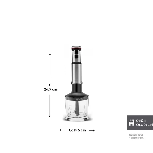 Karaca Inox Quick Mix Hız Ayarlı 1300W El Blender Set - 9637B