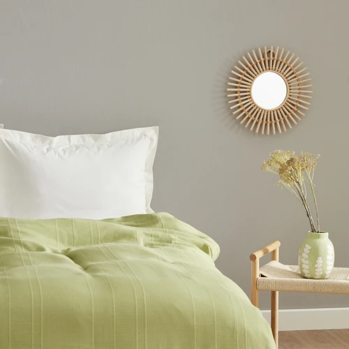 Karaca Home Sofie Tek Kişilik Pike Yeşil