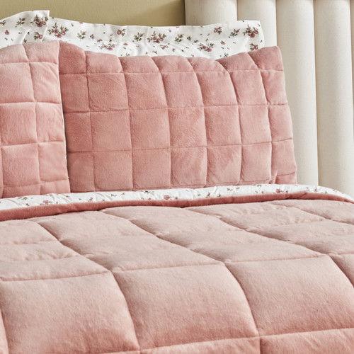 Karaca Home Lorrie Çift Kişilik Baskılı Tedy Comfort Set Pudra 