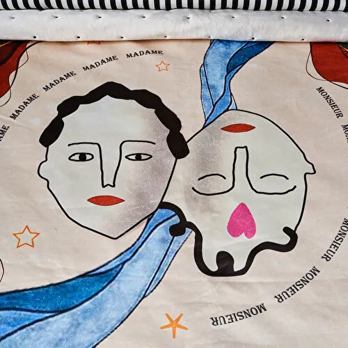 Karaca Home x 2Wins Je t'aime Çift Kişilik Yatak Örtüsü 