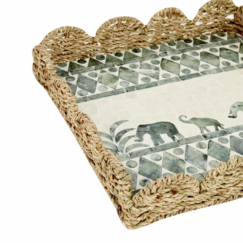 Karaca Home Katie Sedef Dekoratif Tepsi 30x30x6 cm