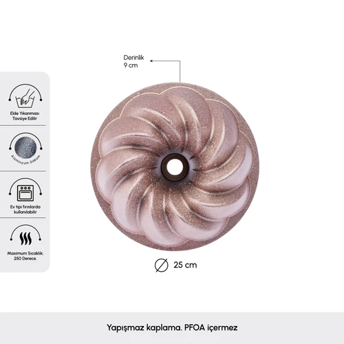 Karaca Polo Rosegold Döküm Kek Kalıbı 25 Cm