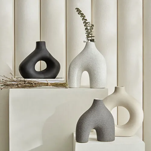 Karaca Home Lonny Beyaz Vazo 22 Cm